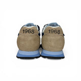 Sneakers ginniche SUN68 baby boy blu navy/beige in suede e nylon con velcri