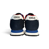 Sneakers ginniche SUN68 teen boy in suede e nylon blu navy con lacci bluette