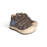 Primi Passi BALOCCHI in suede tortora/azzurro con velcri
