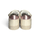Sneakers primi passi FALCOTTO in pelle burro/oro/rosa con velcri ì