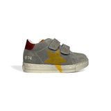 Sneakers primi passi FALCOTTO in suede grigio con velcri