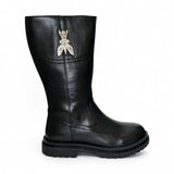 Stivali PATRIZIA PEPE GIRL in pelle nera con applicazione e zip interna