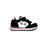 Sneakers ginniche SUN68 baby boy in suede e pelle nero/bianco con velcri