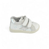 SNEAKERS PRIMI PASSI BALOCCHI in pelle e glitter bianchi con velcri